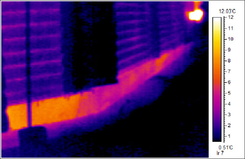 Исследование тепловизором бревенчатого дома
